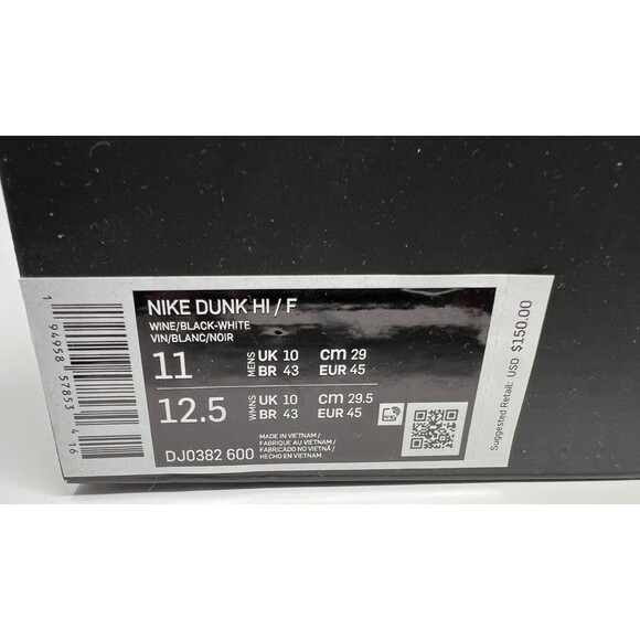 Size 11 - Nike Fragment Design x Dunk High Beijing DJ0382-600 OG Retro 2021 - Picture 7 of 7